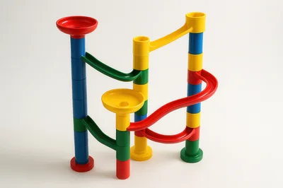 Colorful Plastic Marble Run Toy Construction