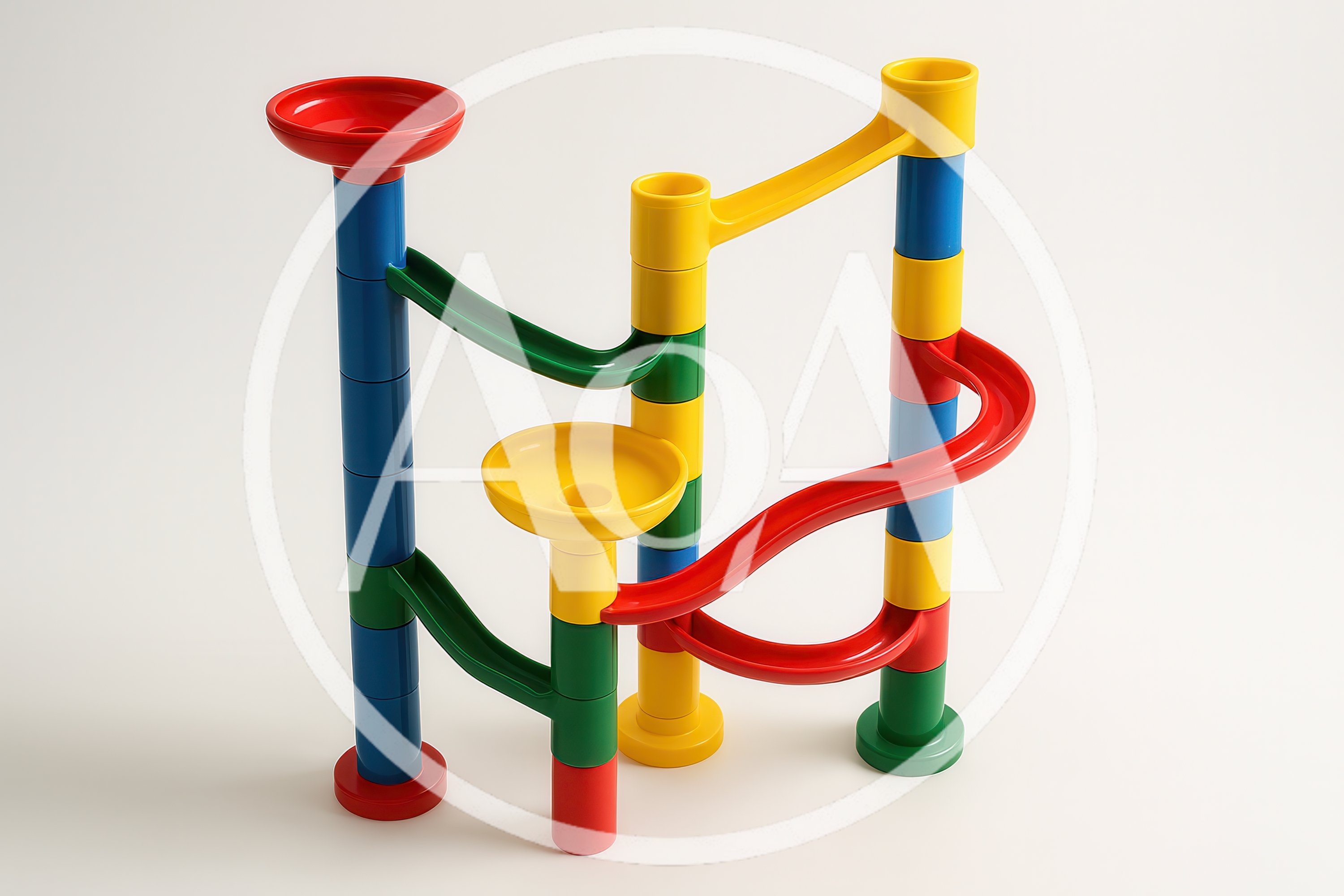 Colorful Plastic Marble Run Toy Construction