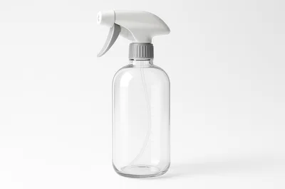 Clear Glass Spray Bottle Mockup