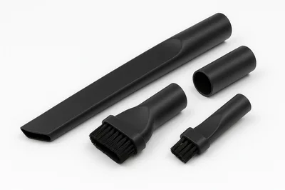 Set Of Black Vacuum Cleaner Attachments