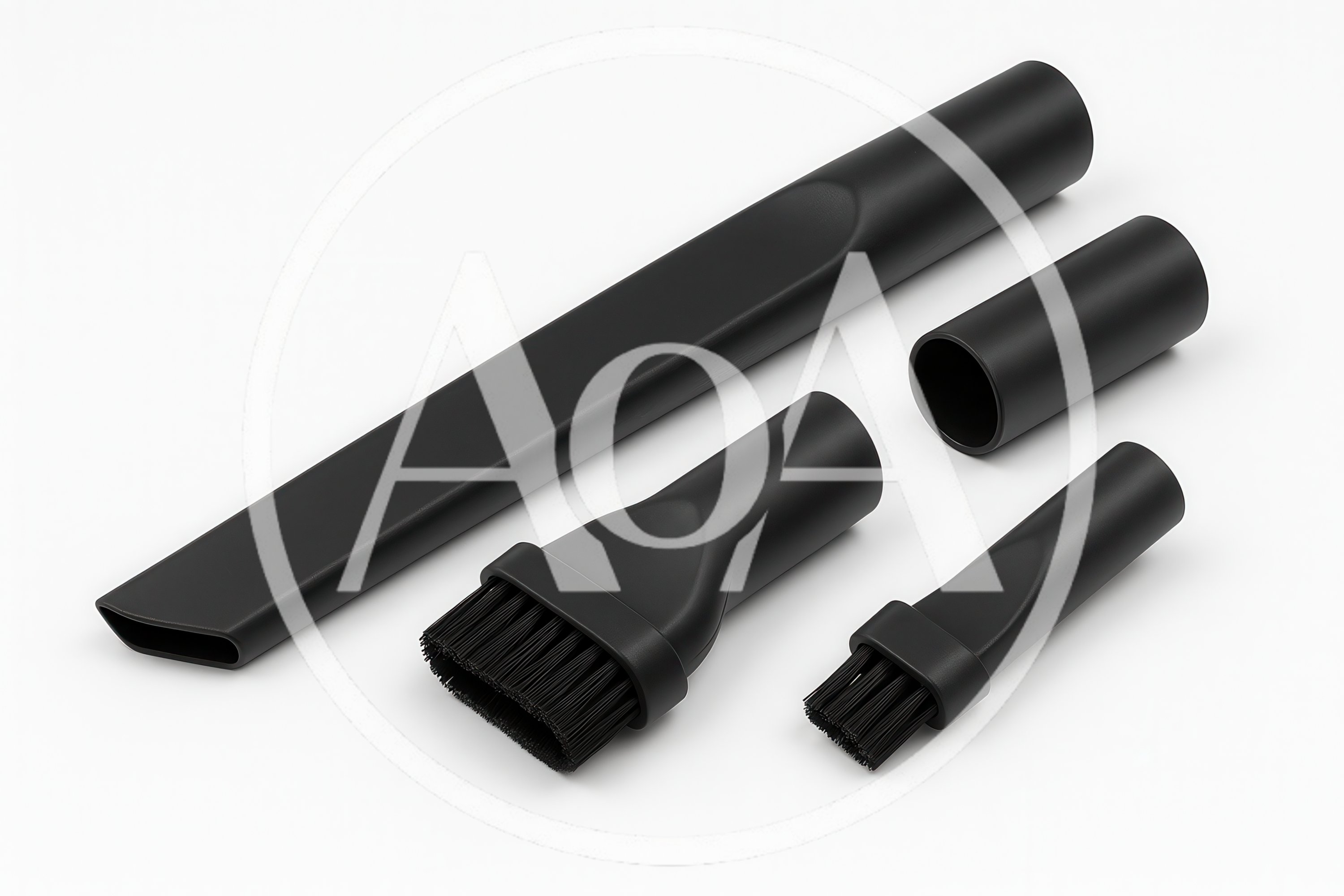 Set Of Black Vacuum Cleaner Attachments