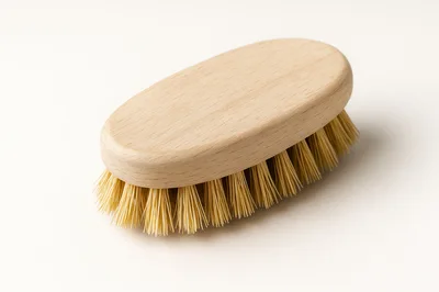 Wooden Scrub Brush With Natural Bristles