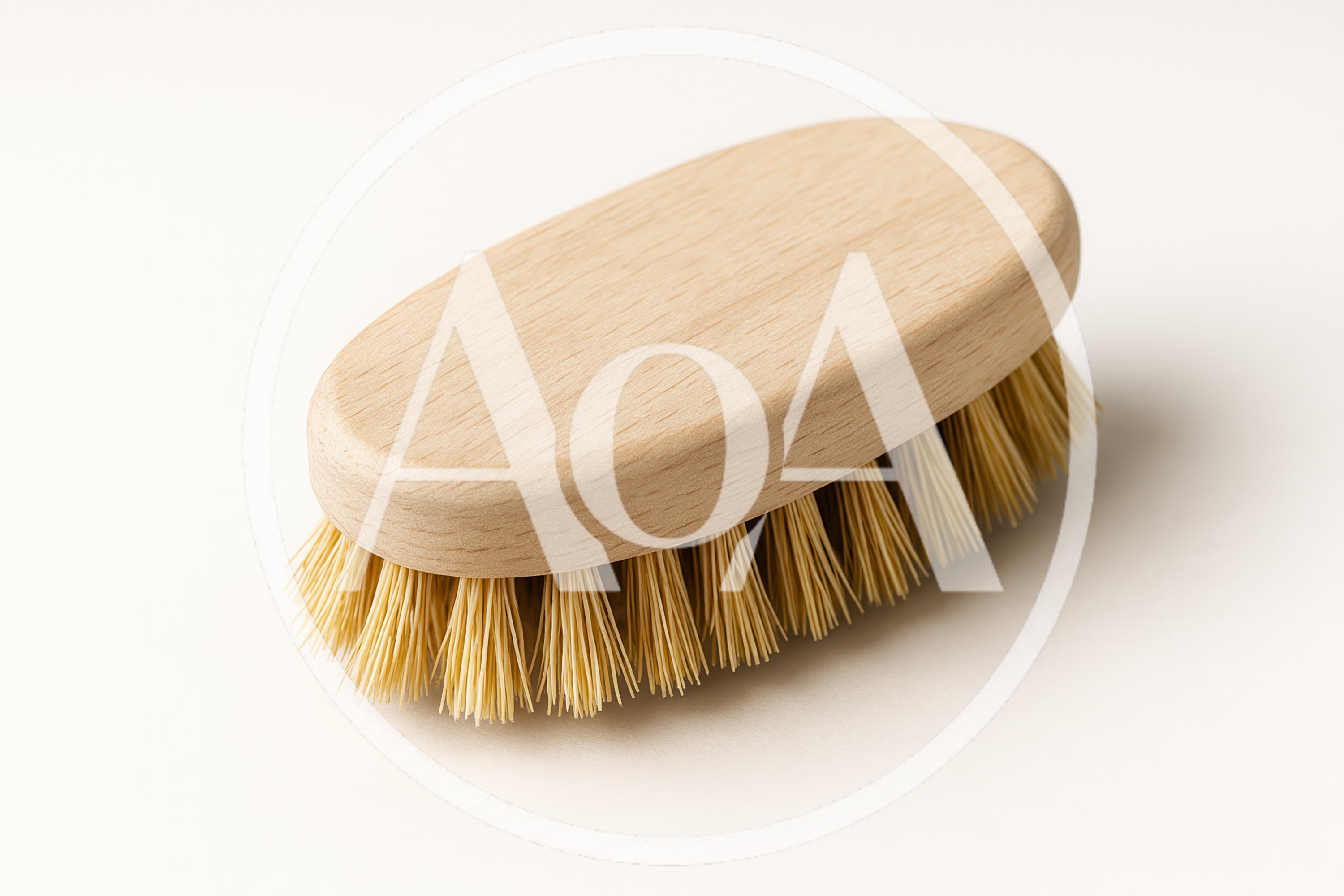 Wooden Scrub Brush With Natural Bristles