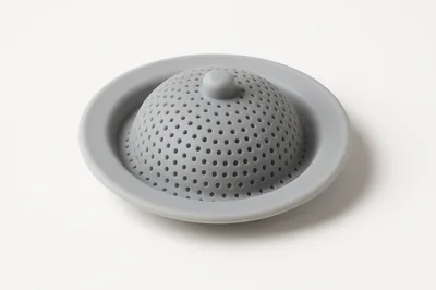 Grey Silicone Sink Drain Hair Catcher