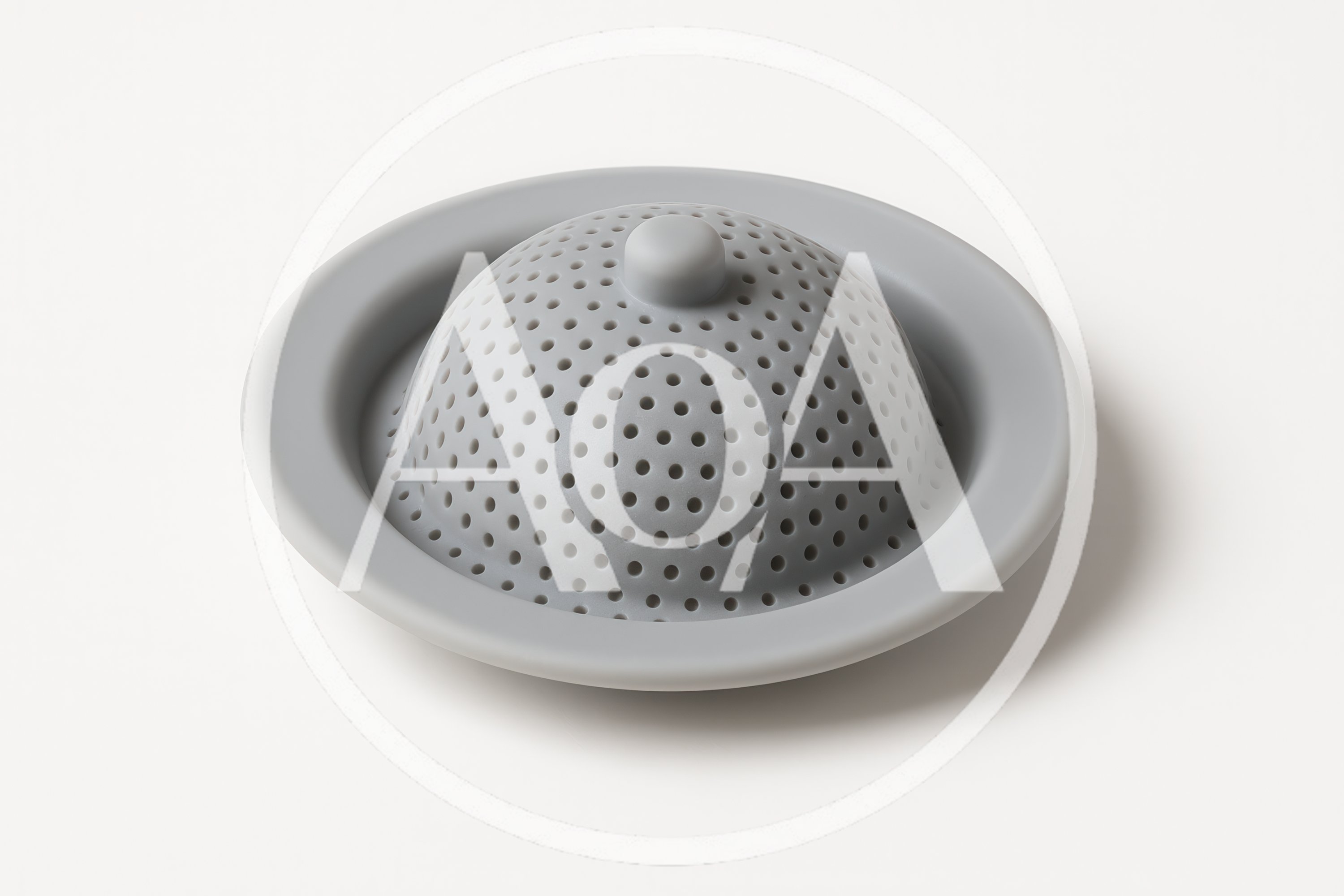 Grey Silicone Sink Drain Hair Catcher