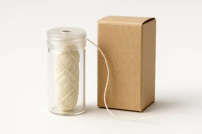 Eco Friendly Dental Floss In Glass Container