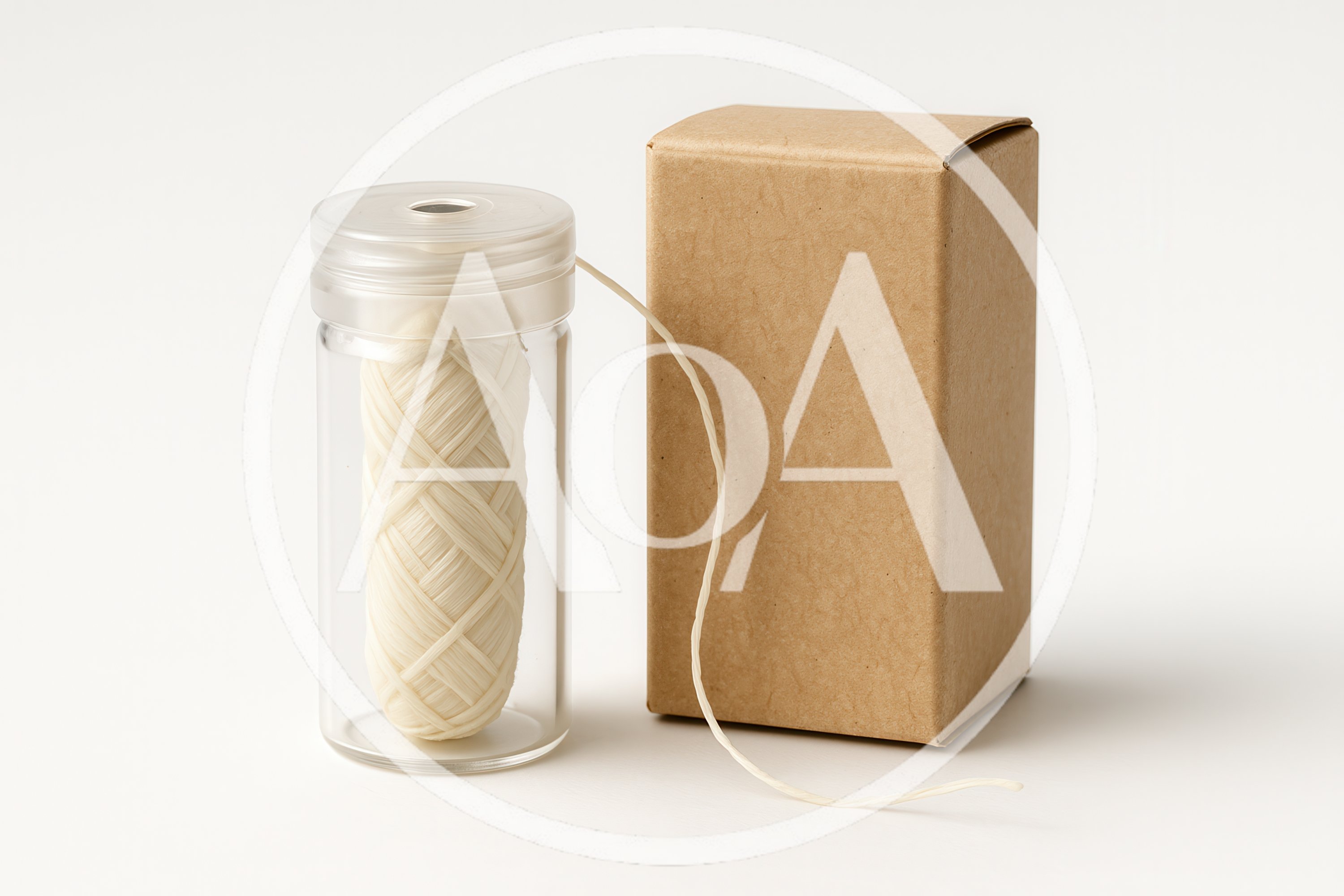 Eco Friendly Dental Floss In Glass Container