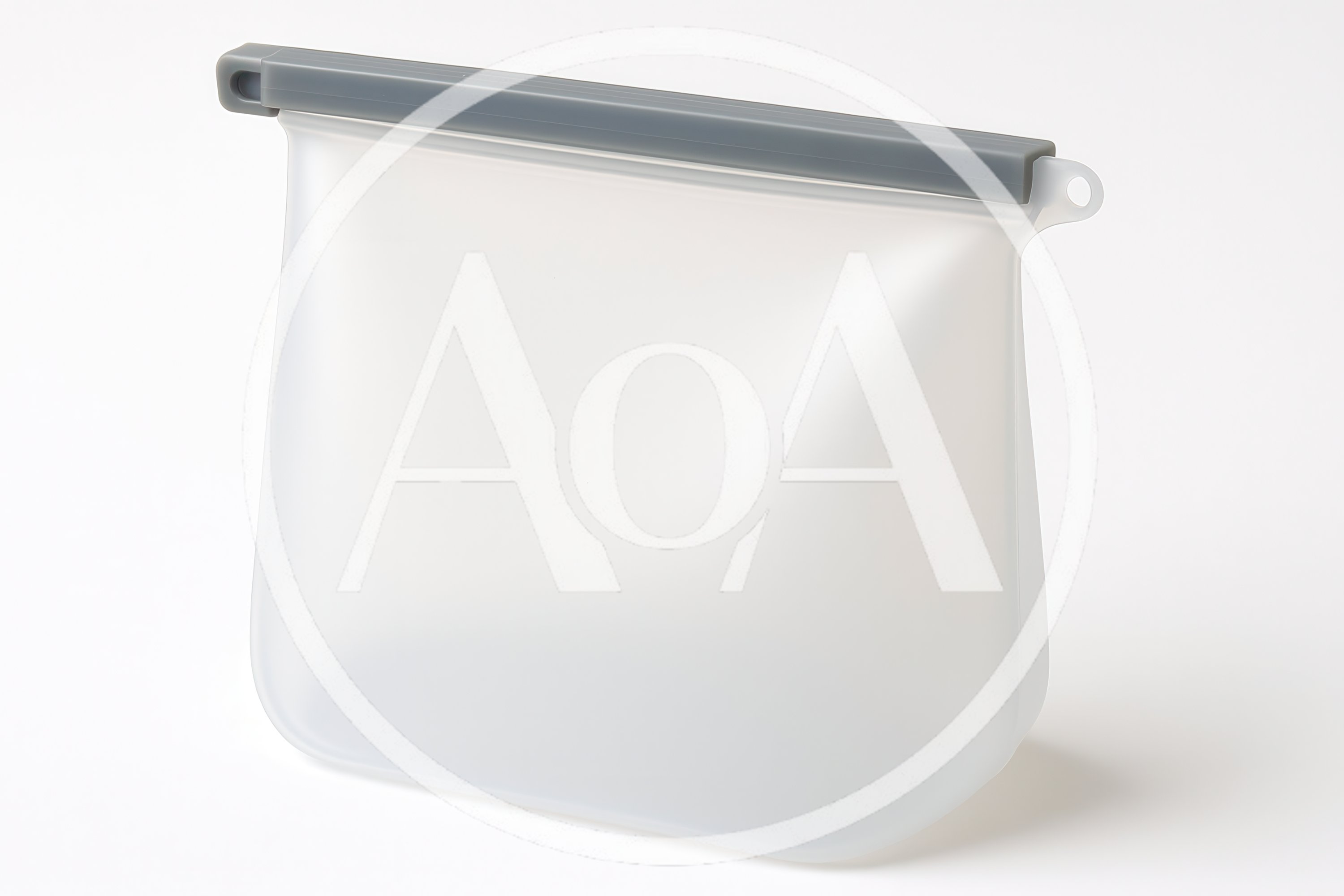 Reusable Silicone Food Storage Bag on White Background