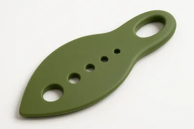 Olive Green Silicone Leaf Shaped Teether Toy