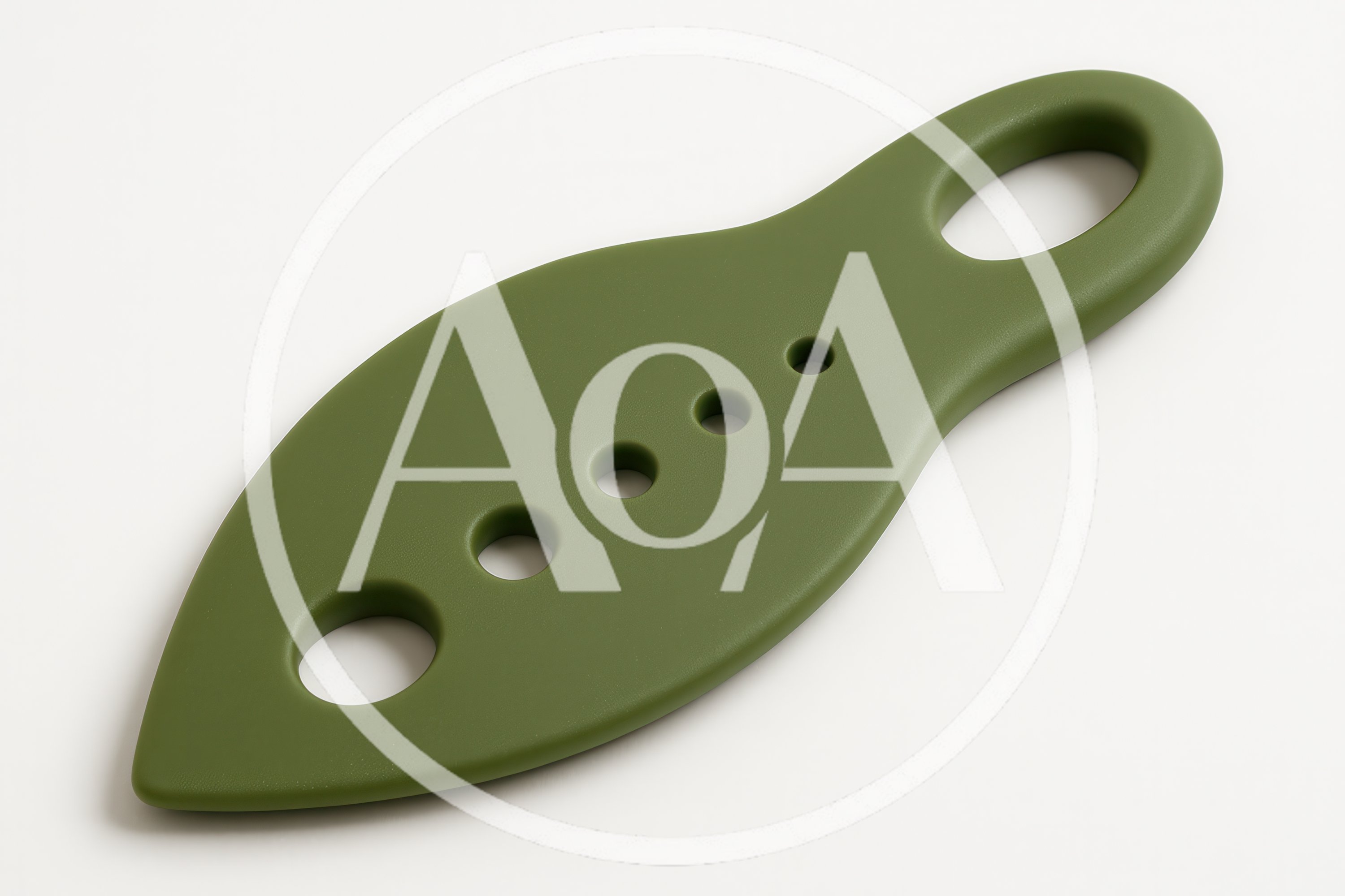 Olive Green Silicone Leaf Shaped Teether Toy