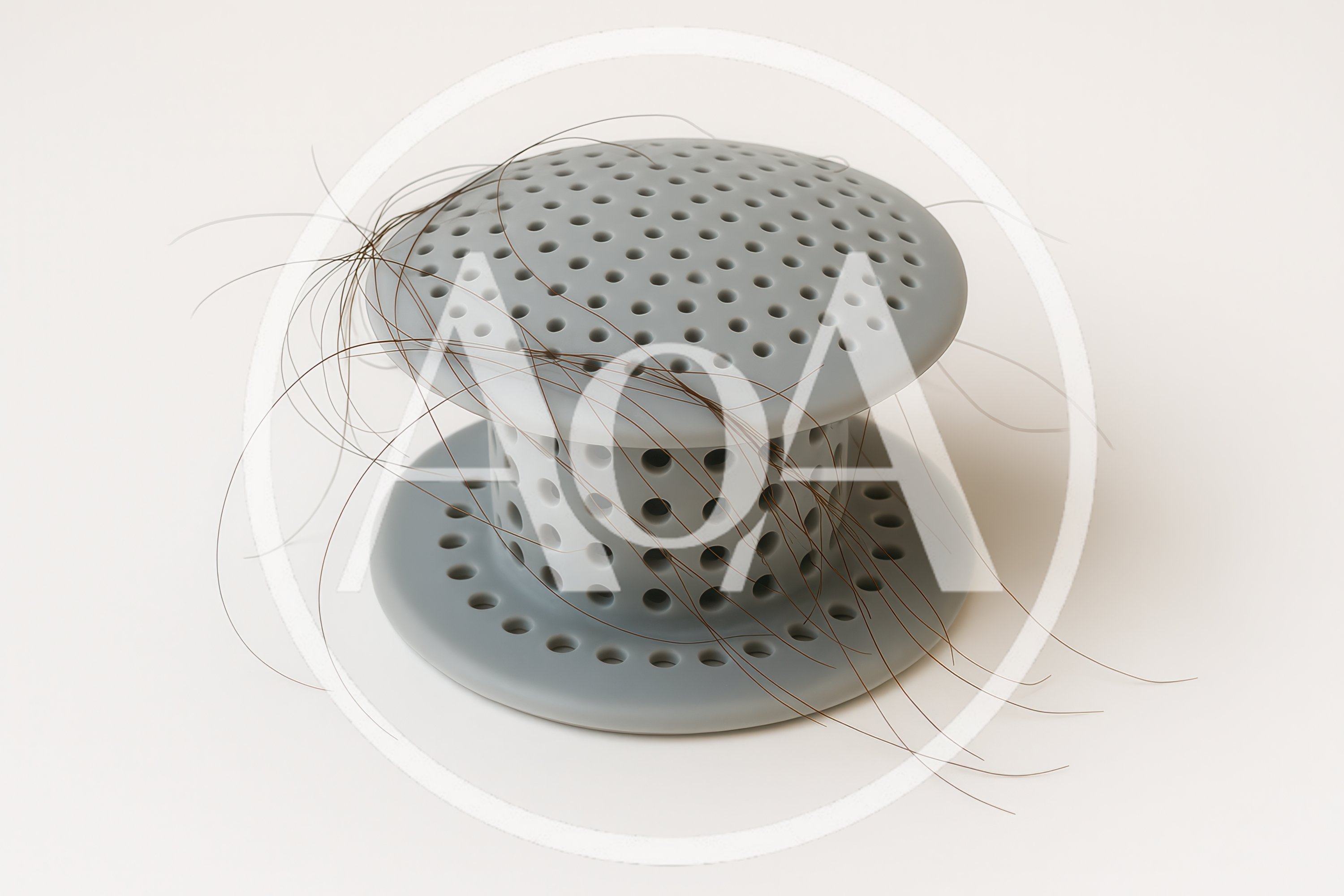 Grey Silicone Hair Catcher For Shower Drain