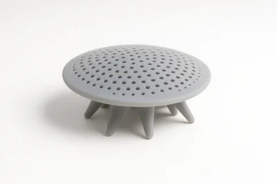 Grey Silicone Hair Catcher Drain Strainer