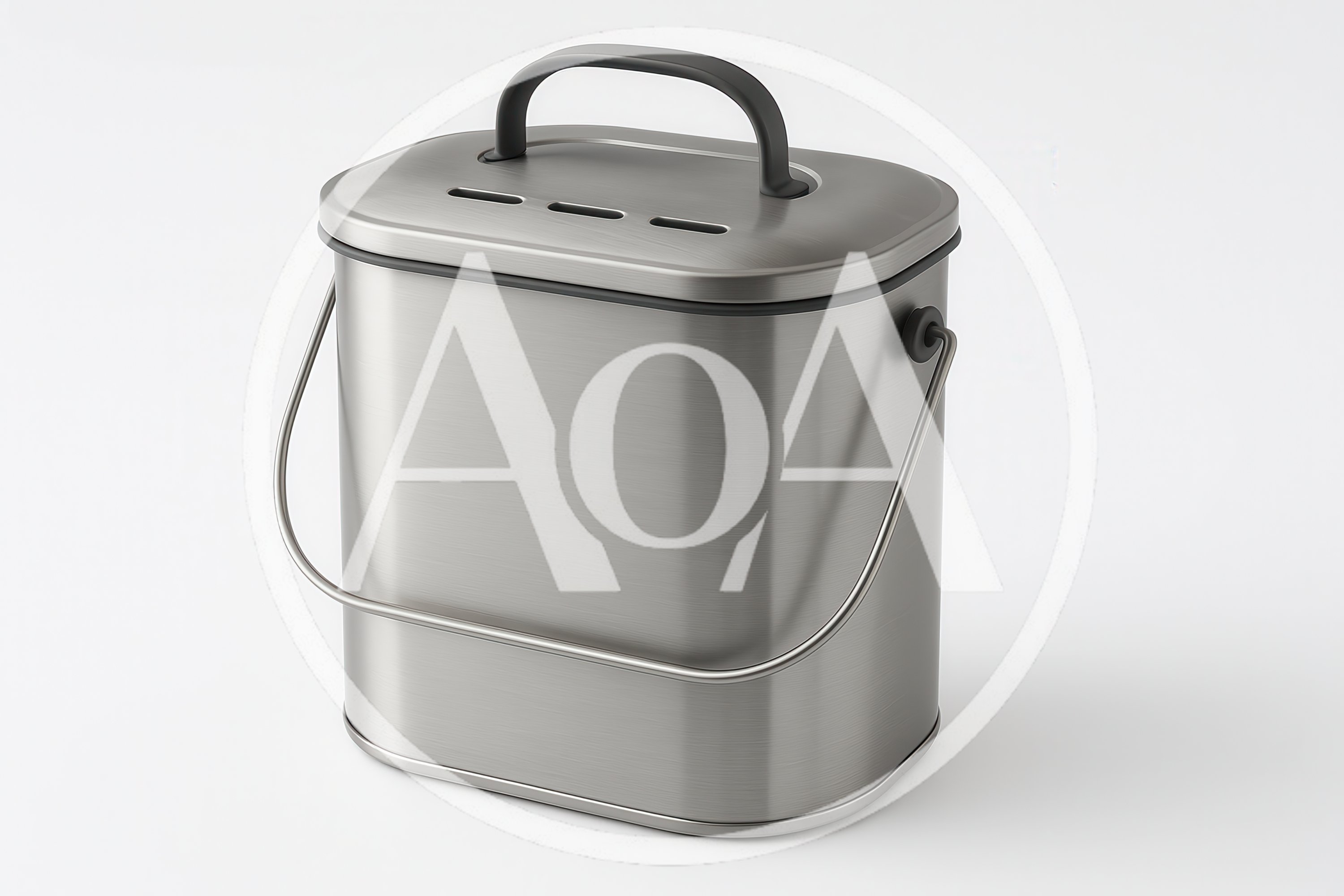 Stainless Steel Compost Bin With Carrying Handle