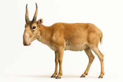 Full Body Profile Of A Saiga Antelope