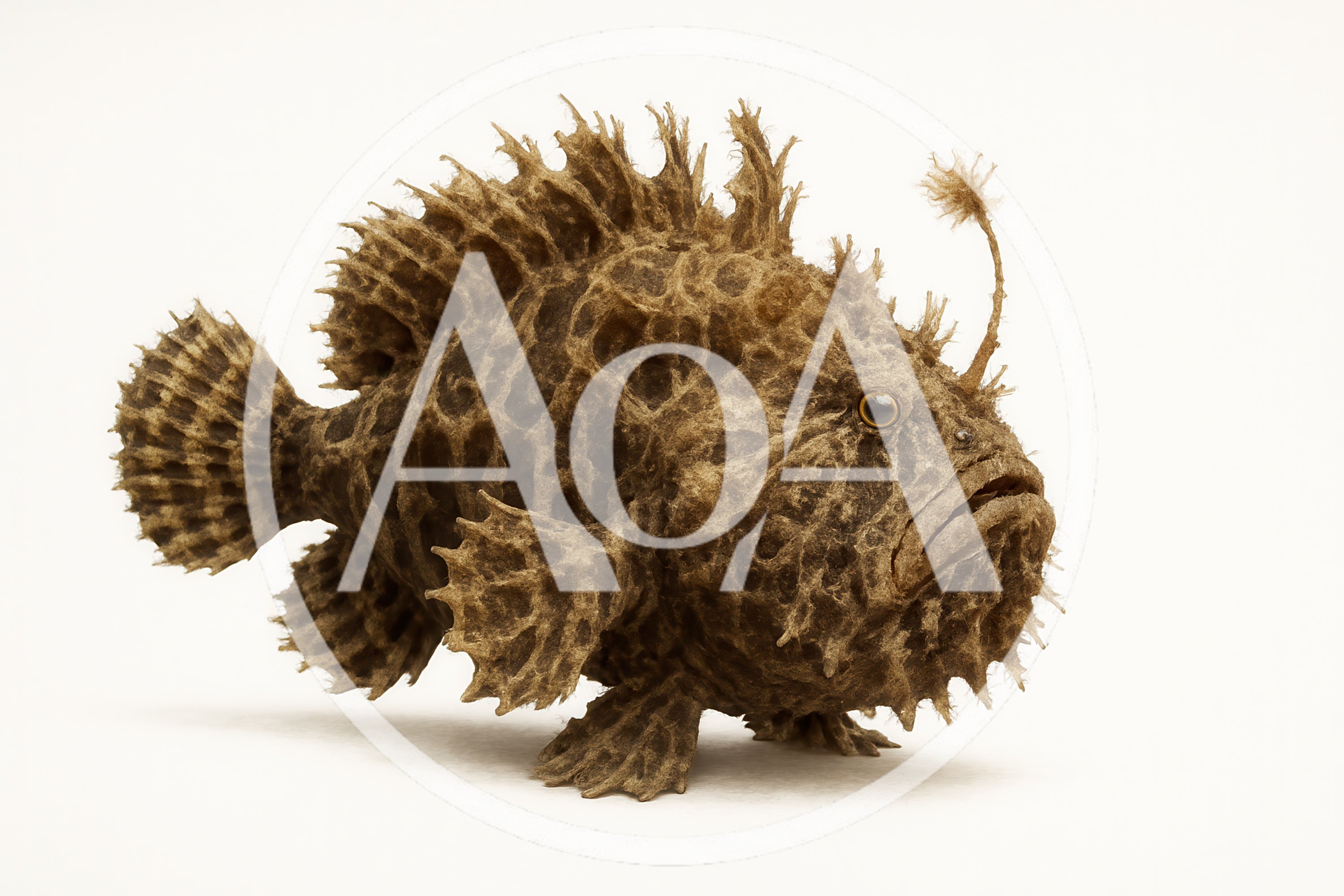 Studio Portrait Of A Hairy Frogfish