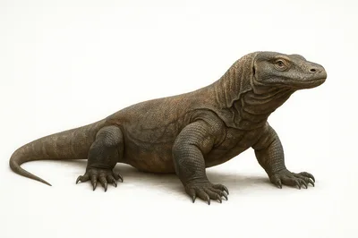Full Body Shot Of A Komodo Dragon