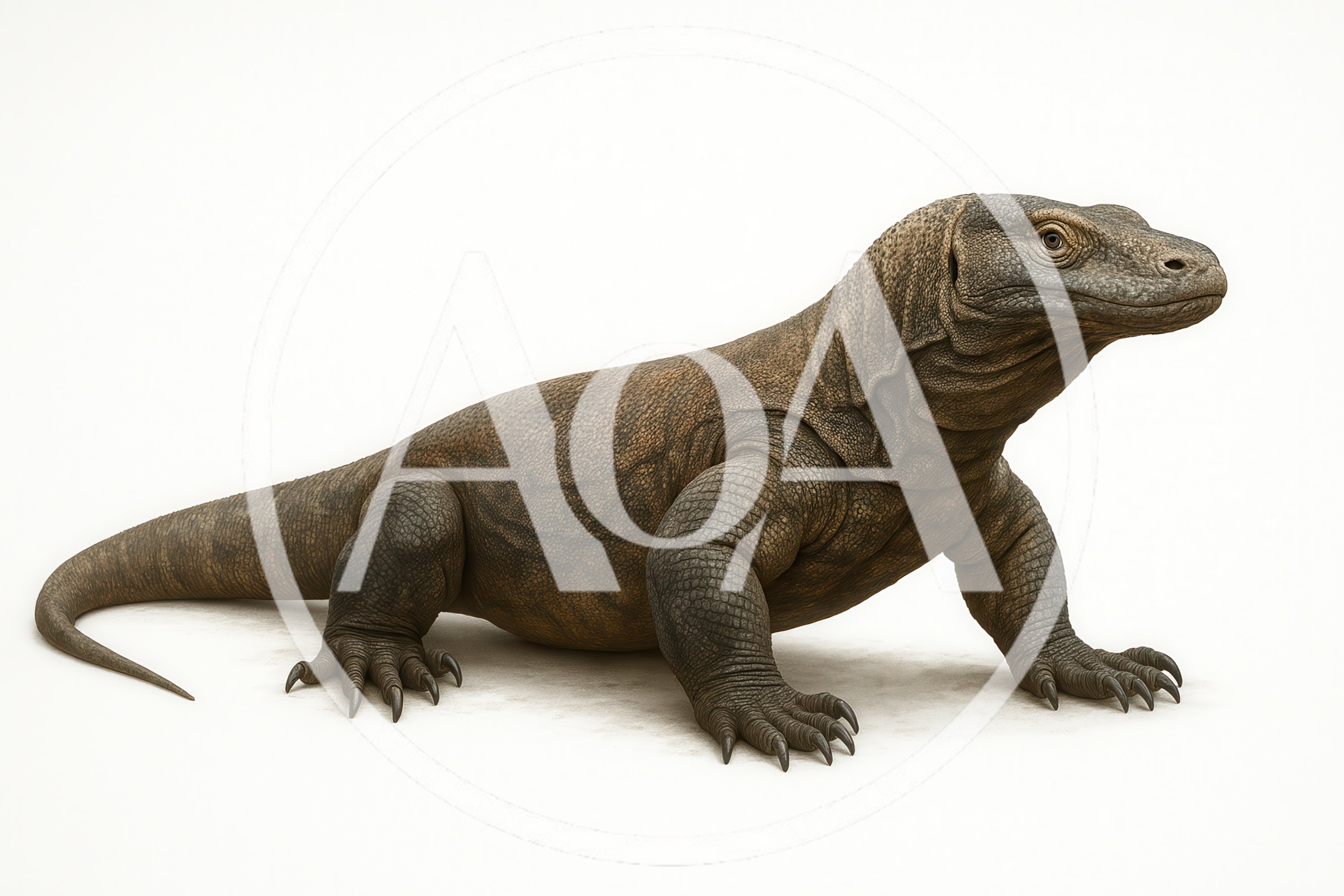 Full Body Shot Of A Komodo Dragon