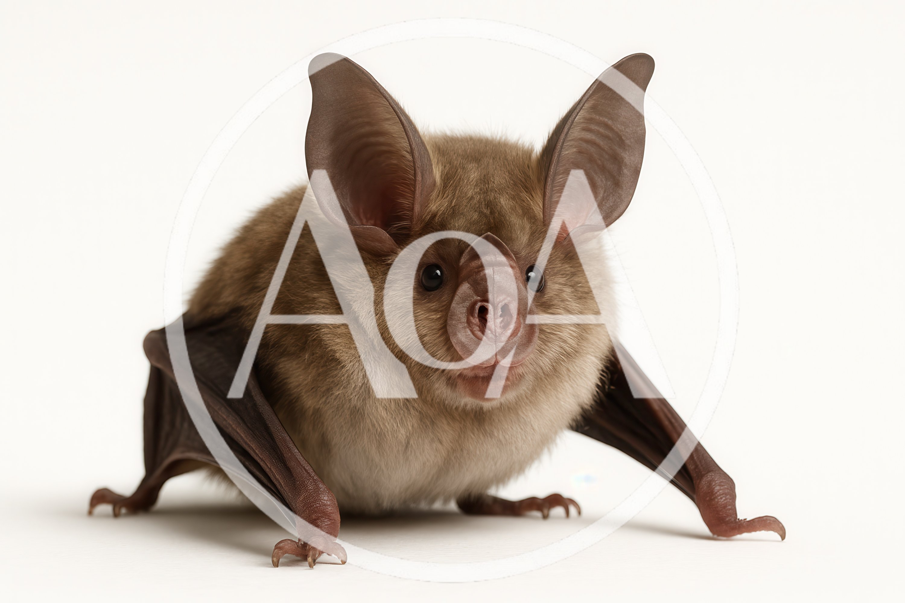 Close Up Portrait Of A Brown Bat