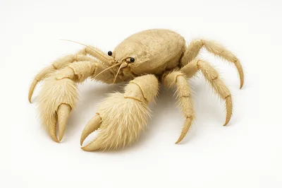 Studio Shot Of A Yeti Crab On White Background