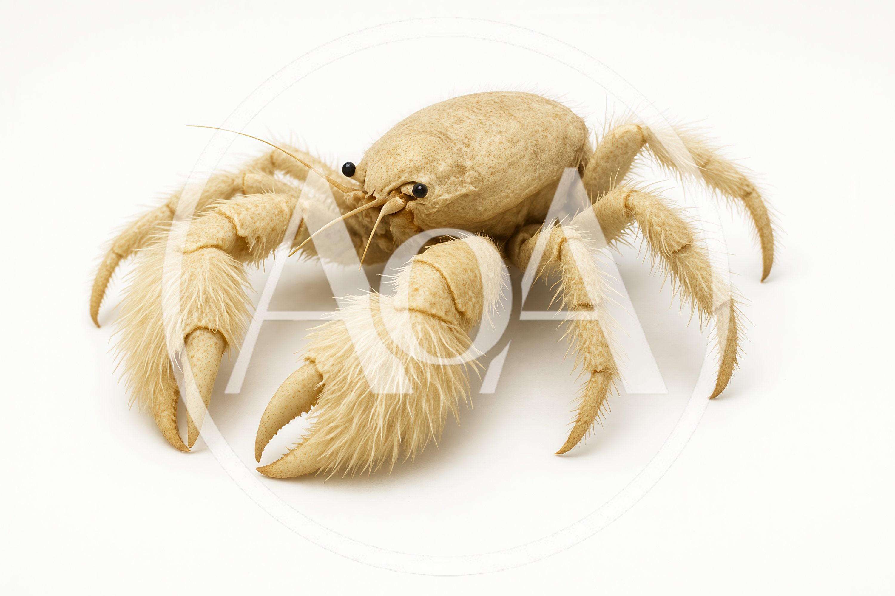 Studio Shot Of A Yeti Crab On White Background