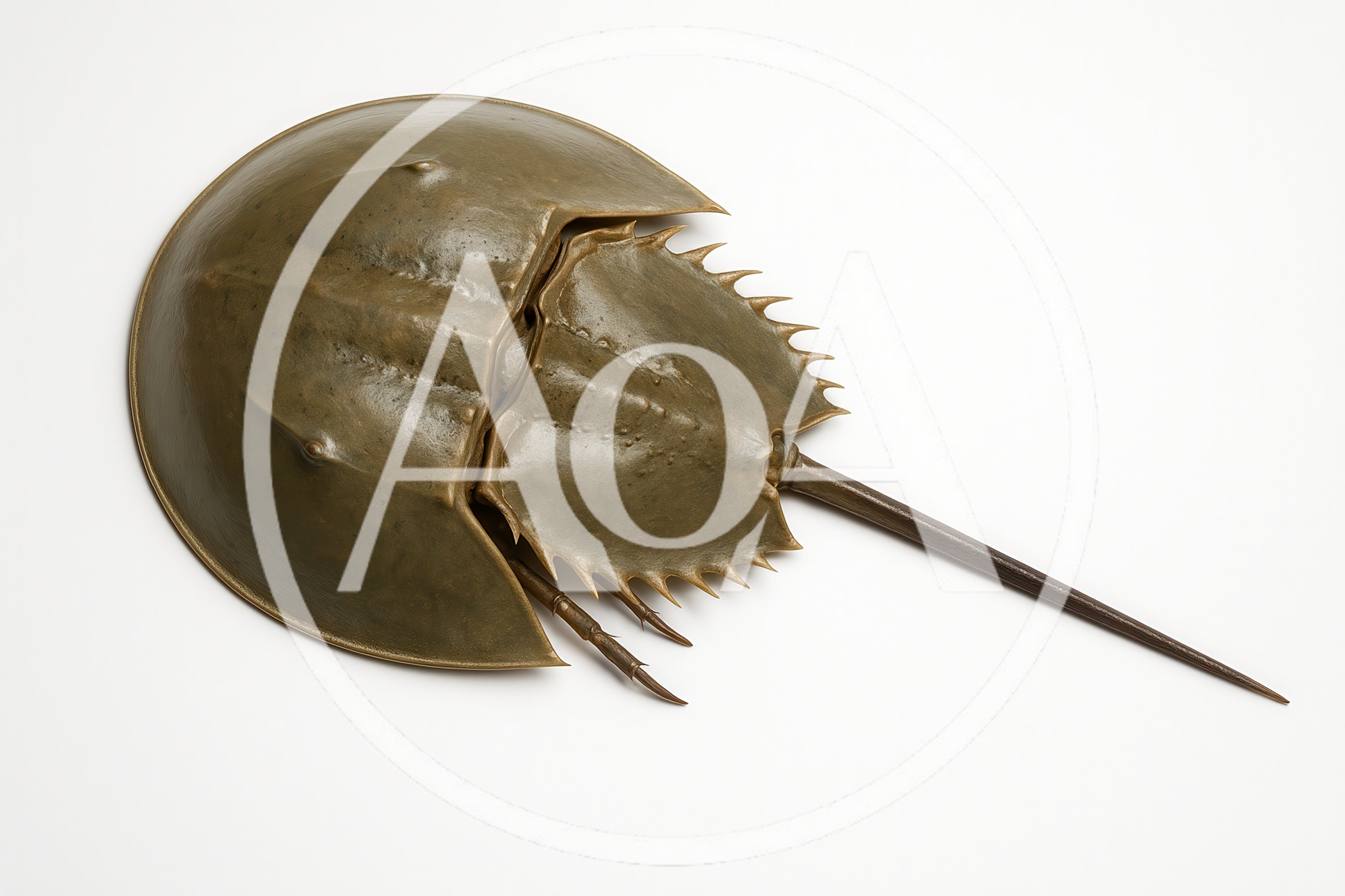 Horseshoe Crab Shell Isolated On White Background