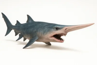 3D Render Of A Goblin Shark