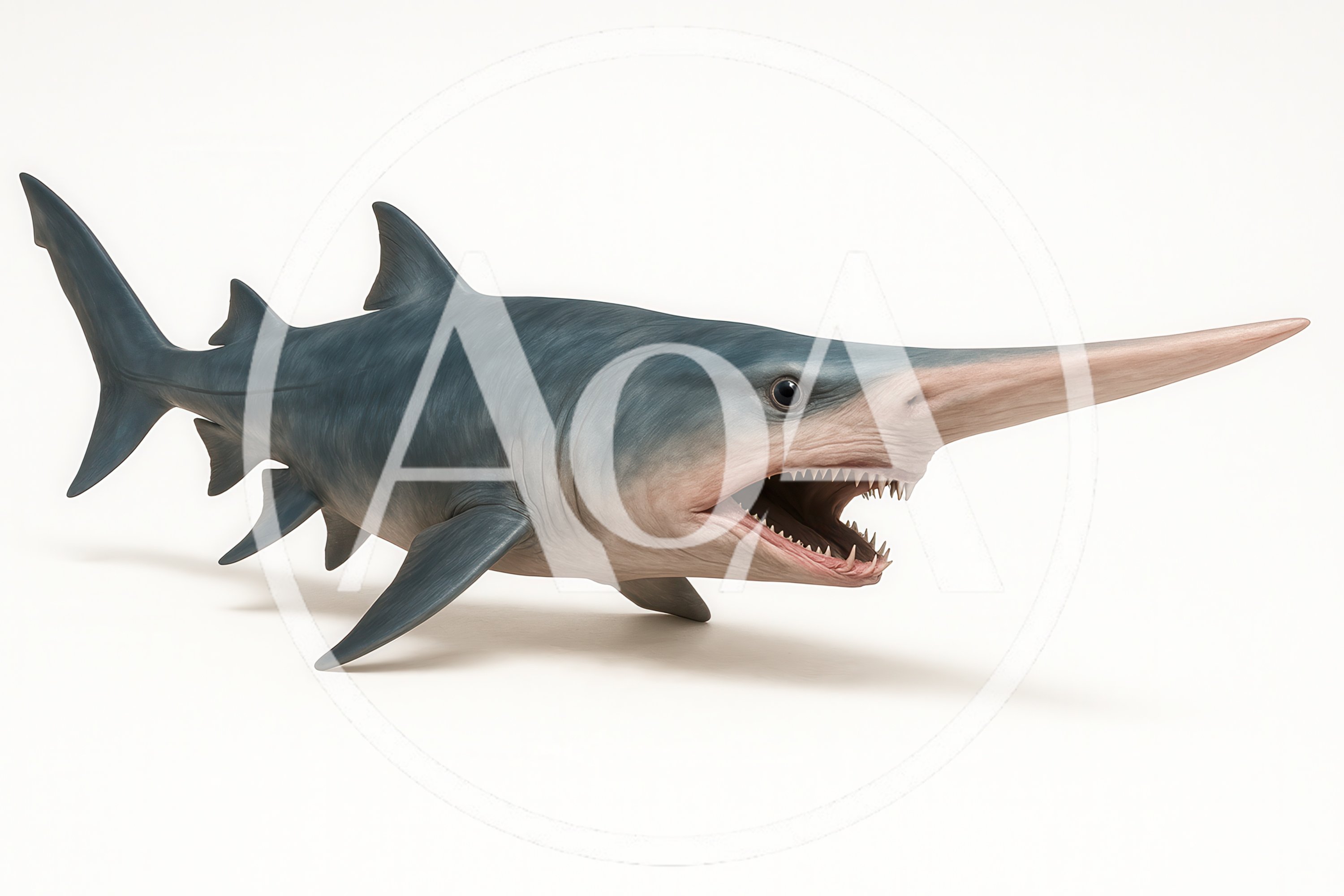 3D Render Of A Goblin Shark