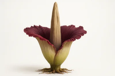 Corpse Flower Bloom Isolated On White Background