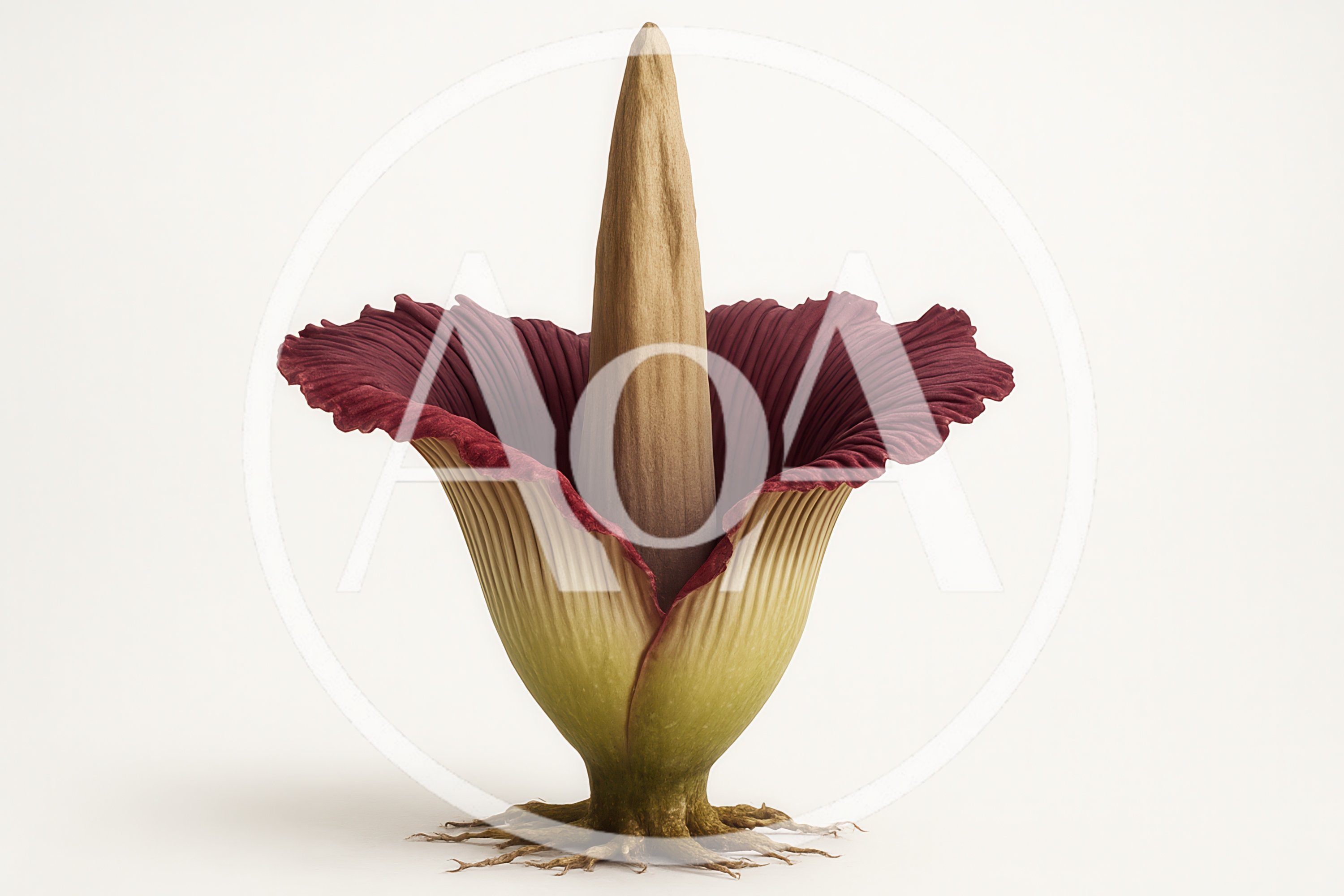 Corpse Flower Bloom Isolated On White Background