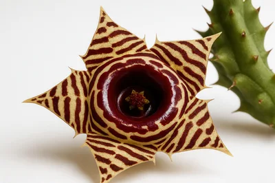 Orbea Variegata Starfish Flower Macro Shot