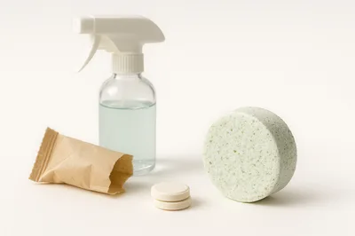 Eco Friendly Cleaning Supplies With Refillable Spray Bottle