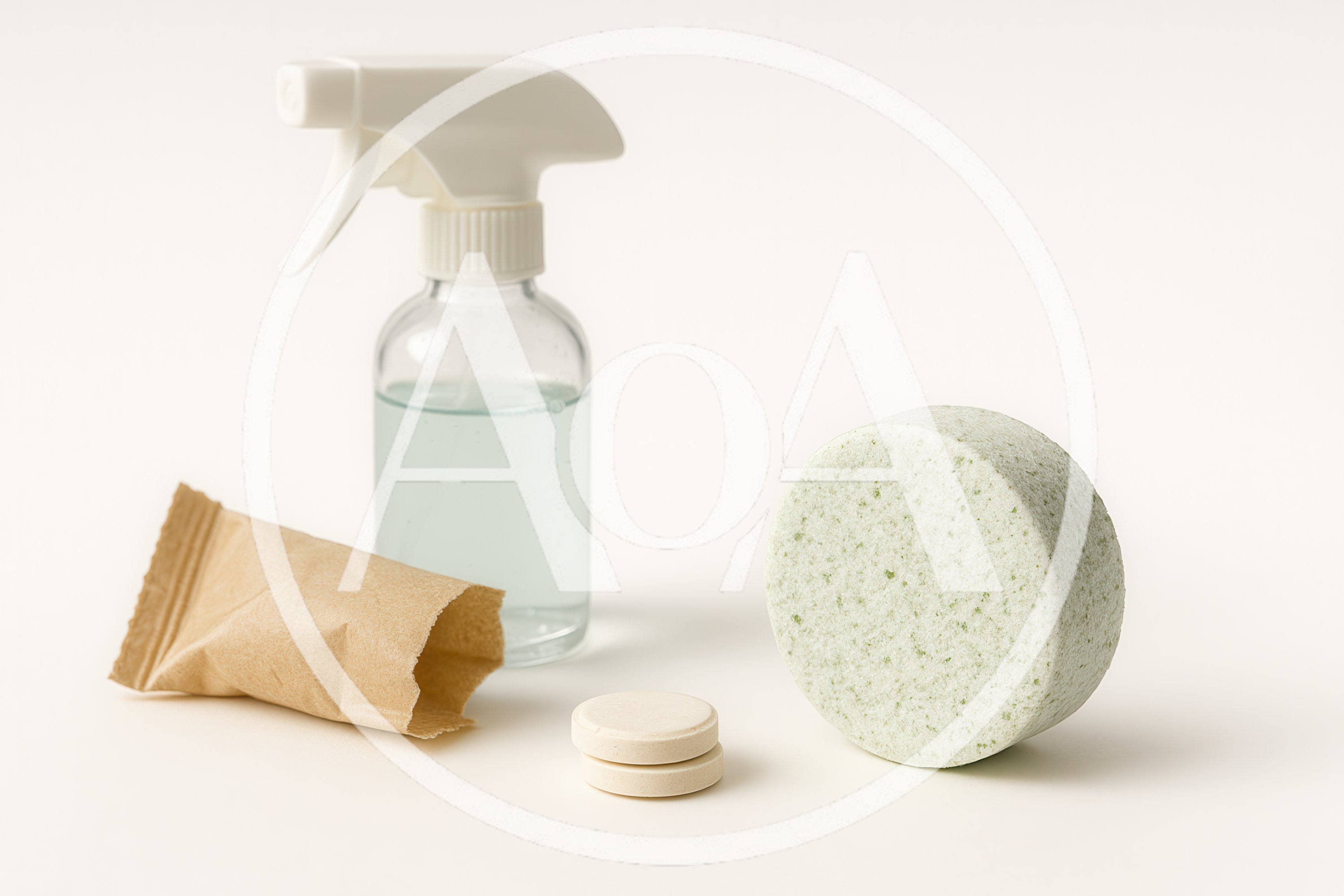 Eco Friendly Cleaning Supplies With Refillable Spray Bottle