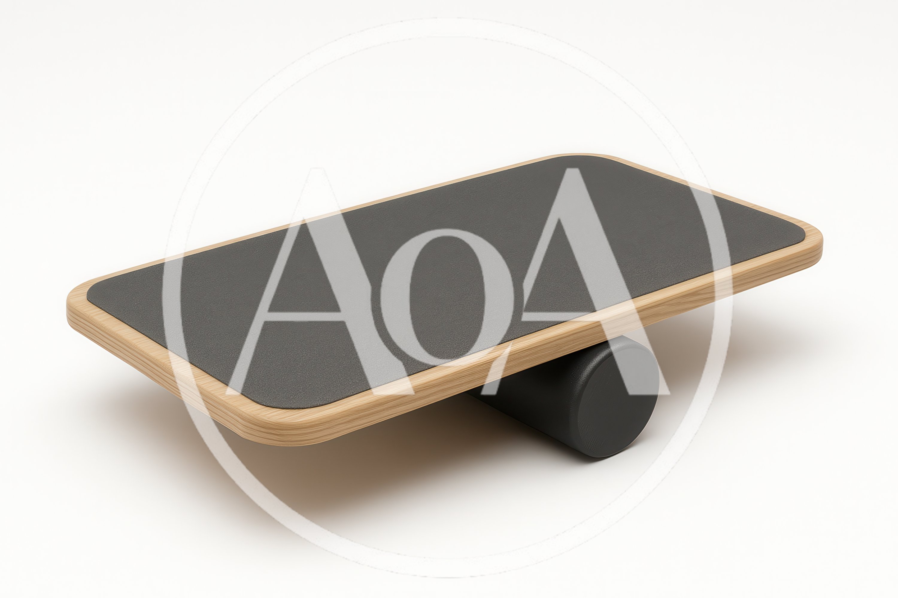 Wooden Balance Board With Black Grip Surface
