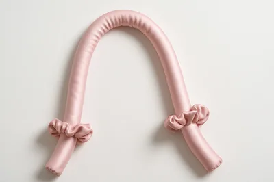 Pink Satin Heatless Hair Curling Rod