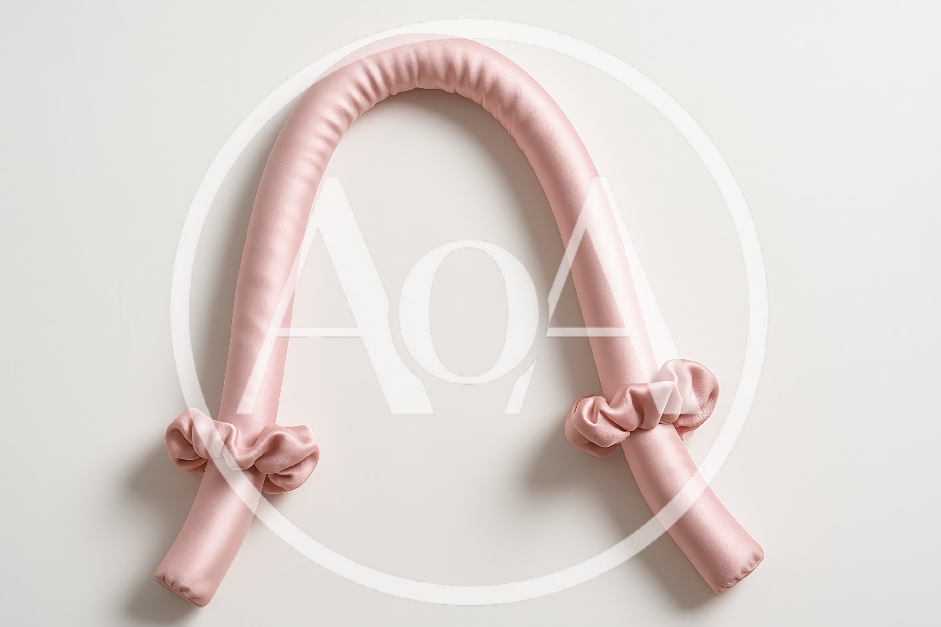 Pink Satin Heatless Hair Curling Rod