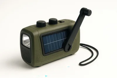 Olive Green Emergency Hand Crank Solar Radio