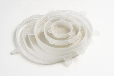 Set Of Stacked Silicone Stretch Lids