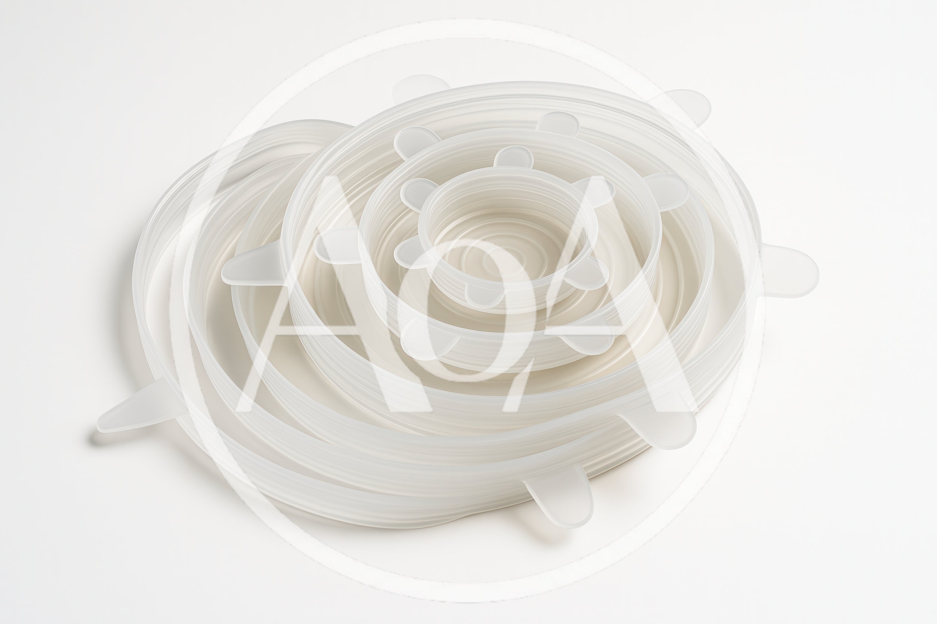 Set Of Stacked Silicone Stretch Lids