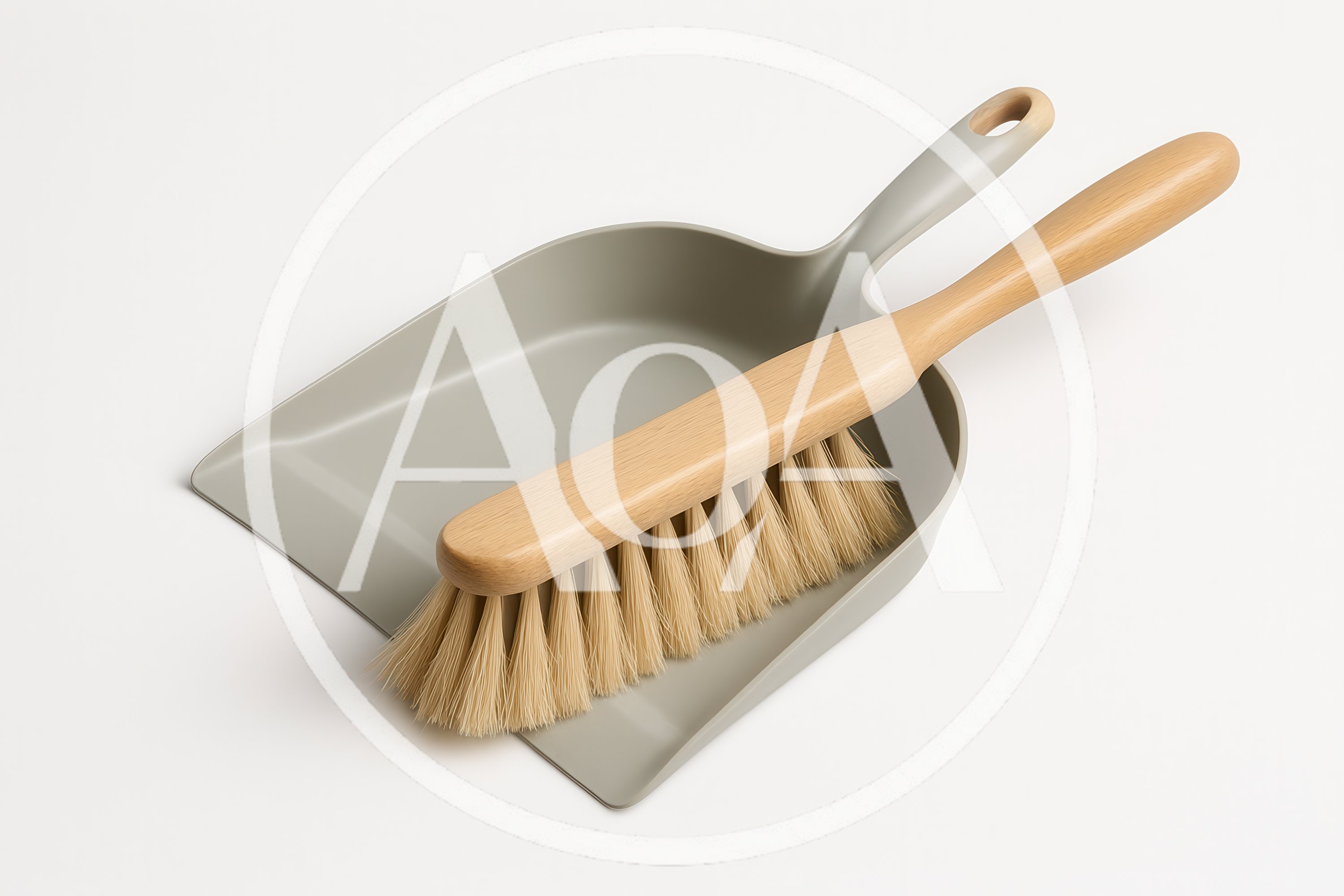 Handheld Dustpan and Wooden Brush Set