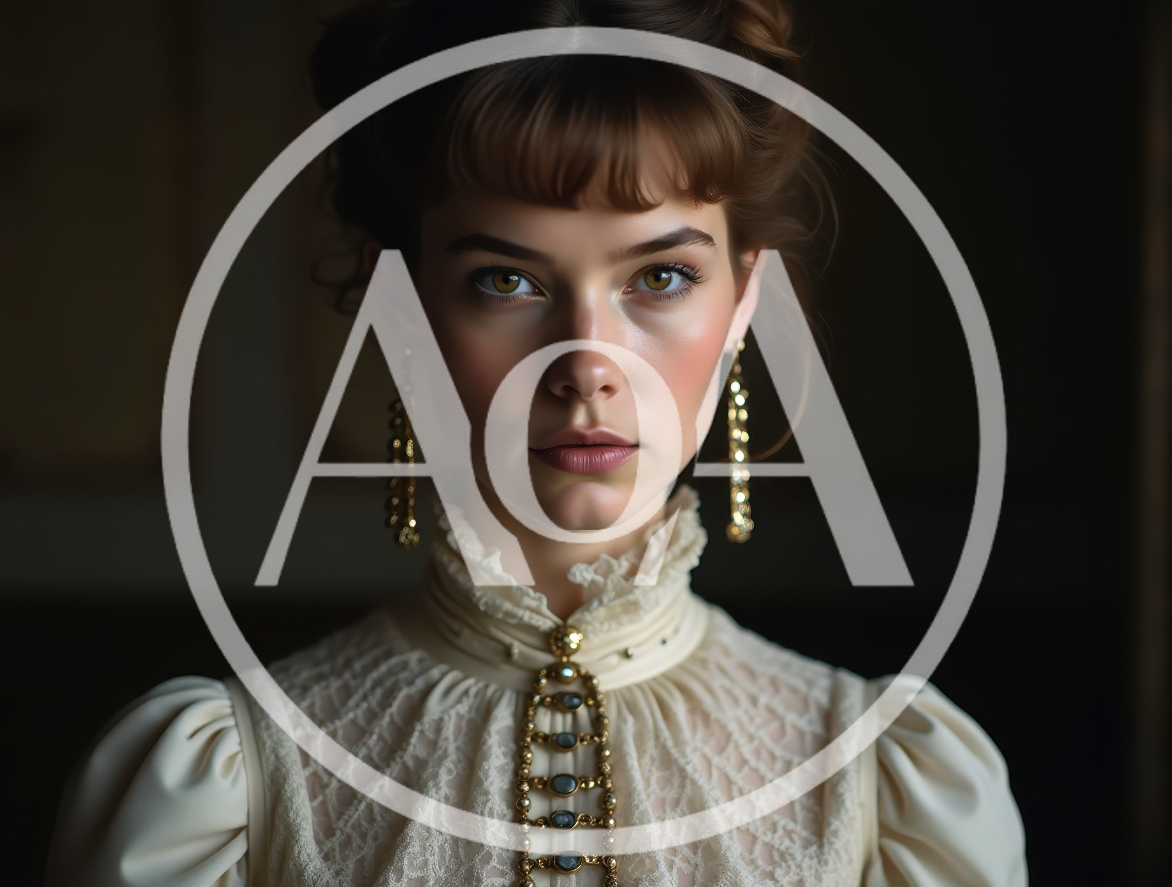Portrait Of A Young Woman In Victorian Attire