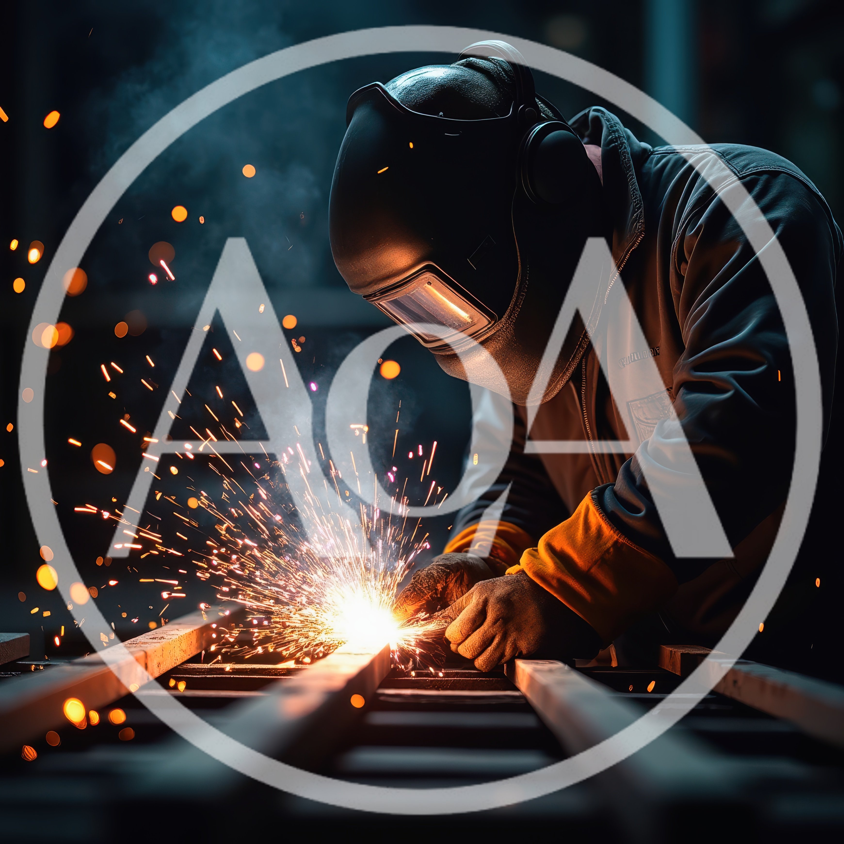 Professional Welder Working On Metal In Industrial Workshop