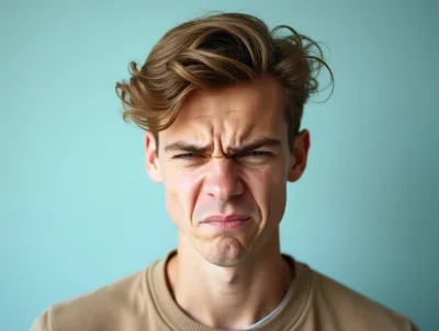 Young Man Making A Disgusted Facial Expression