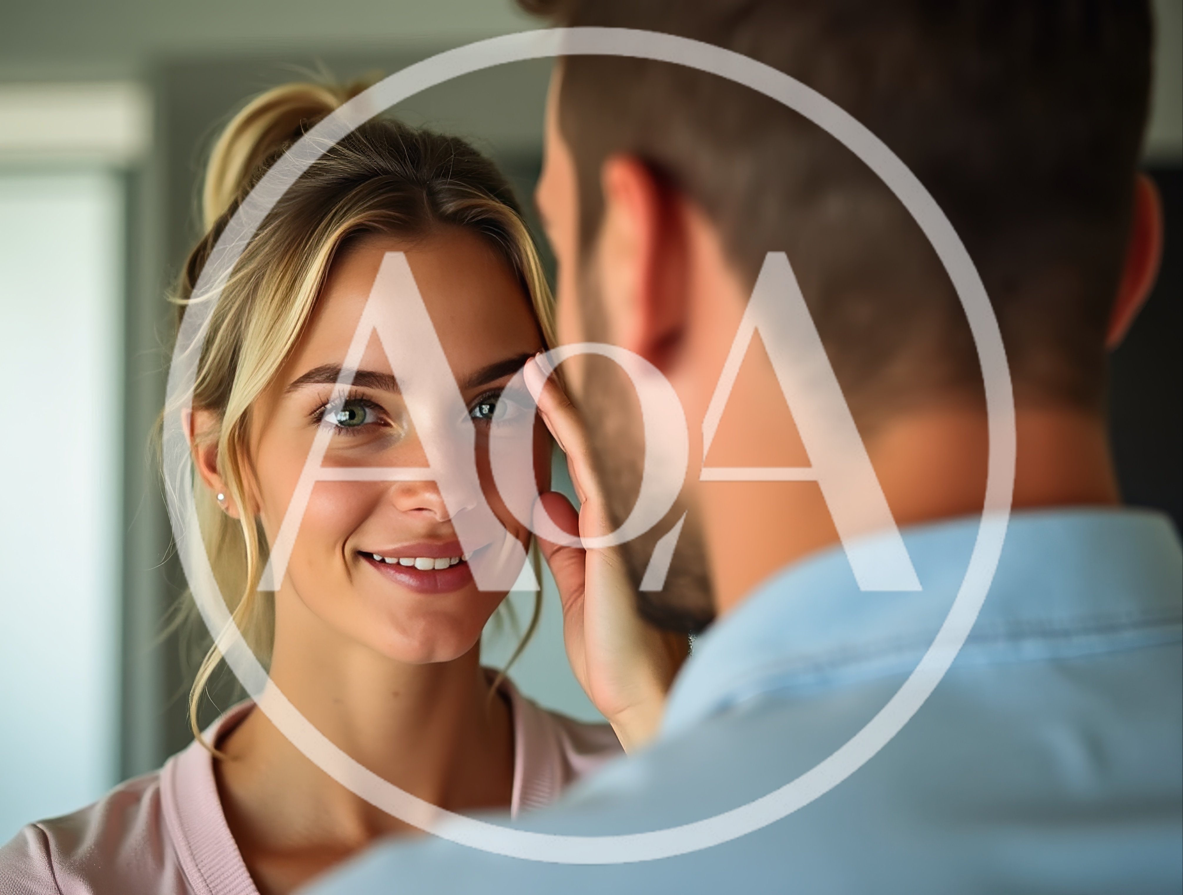 Young Woman Smiling At Her Partner Indoors