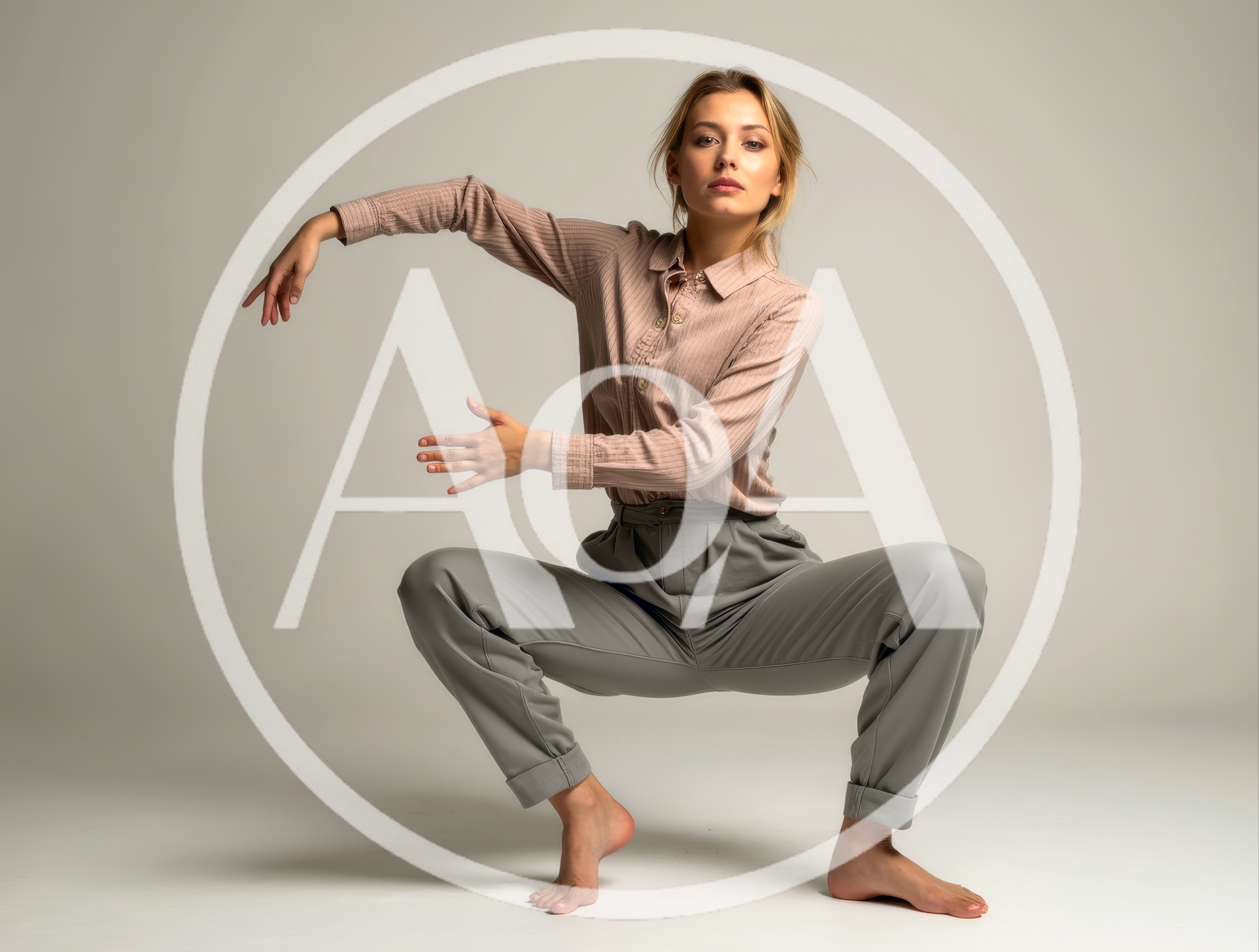 Contemporary Dancer Performing In A Studio