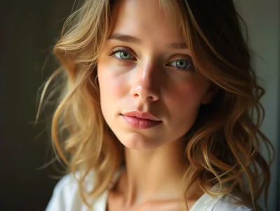 Portrait Of A Young Woman With Blonde Hair