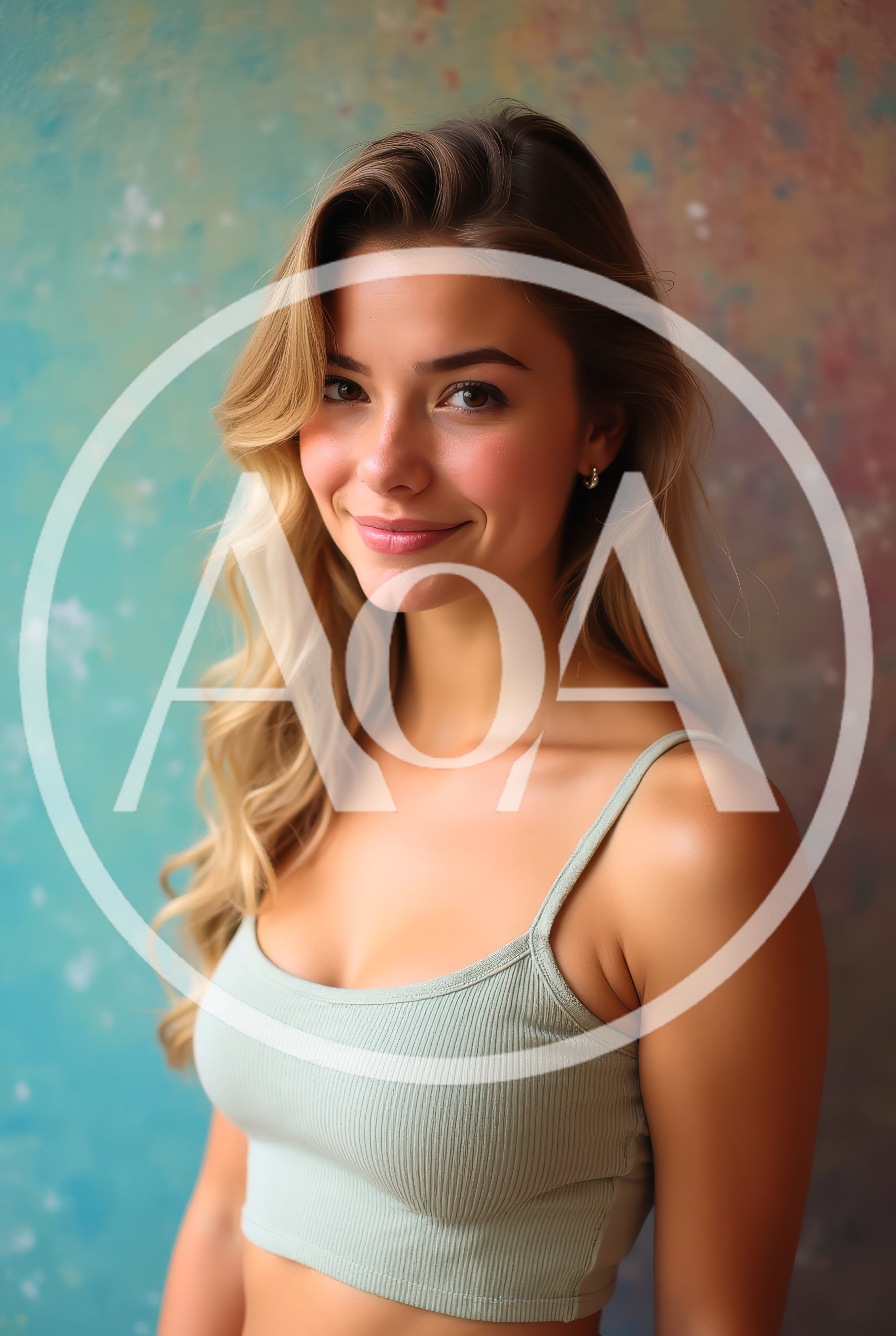 Portrait Of A Smiling Young Woman With Blonde Hair