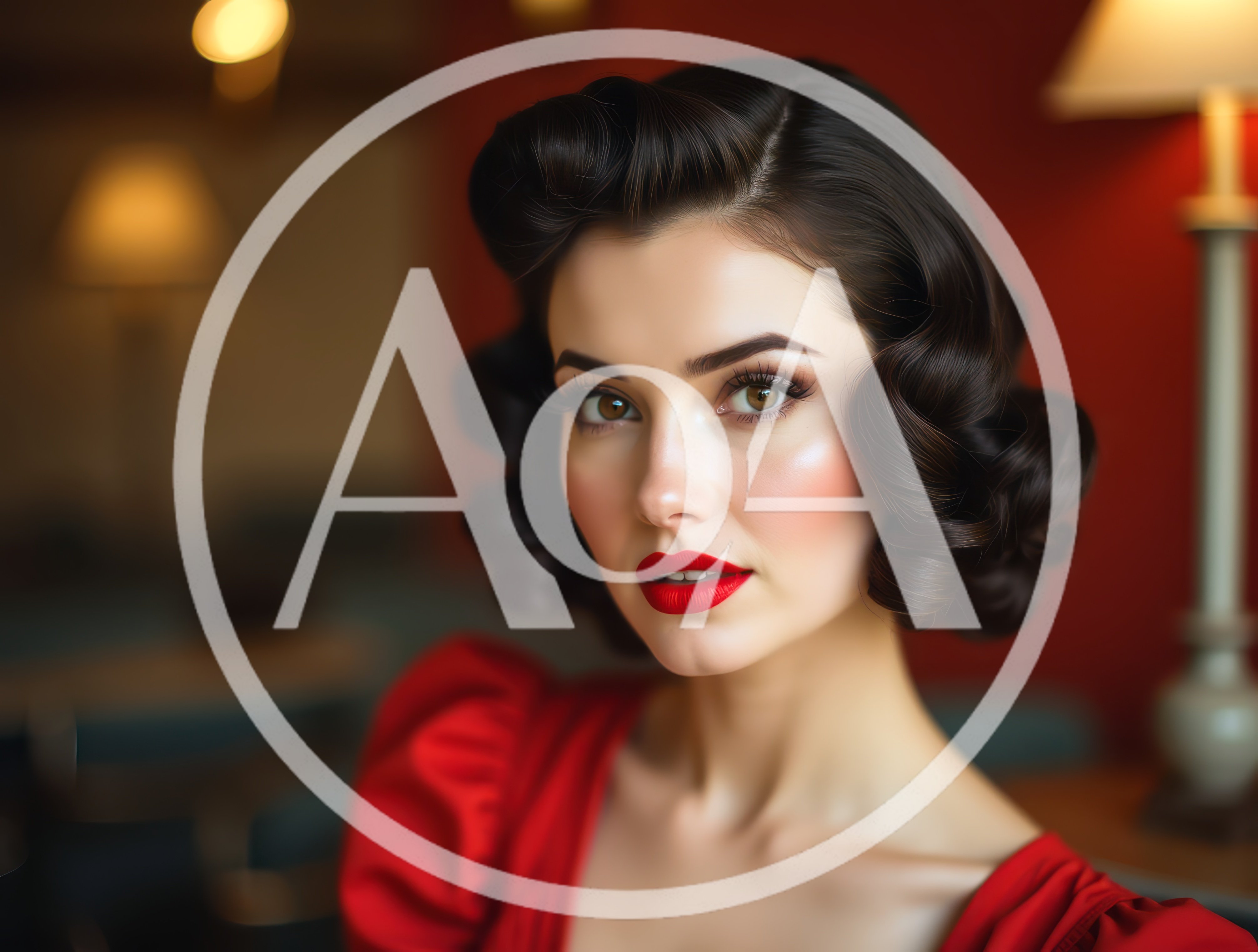 Portrait Of A Glamorous Woman With Vintage Hairstyle
