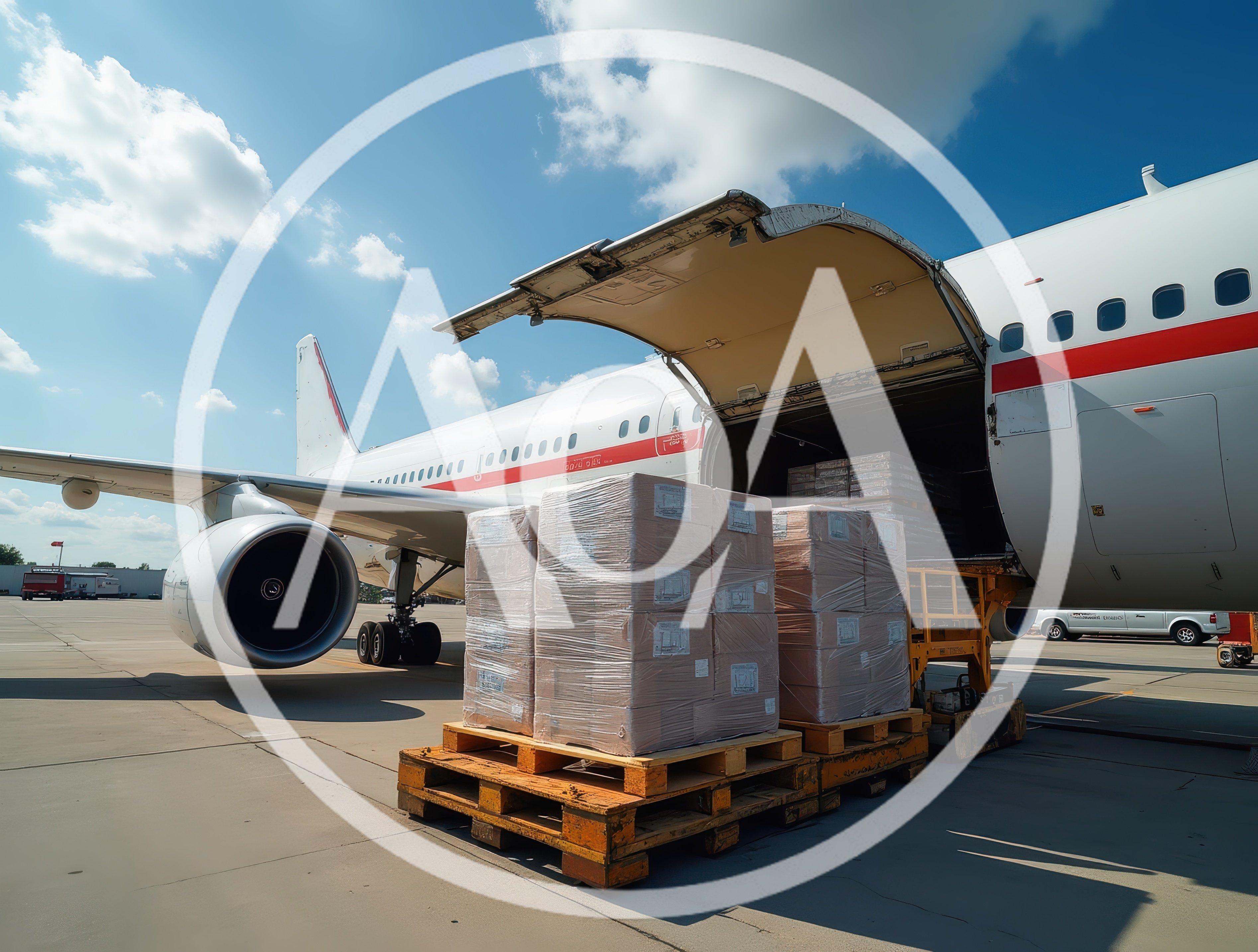 Cargo Loading Process At An Airport Tarmac