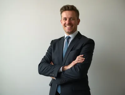 Professional Businessman Standing With Arms Crossed
