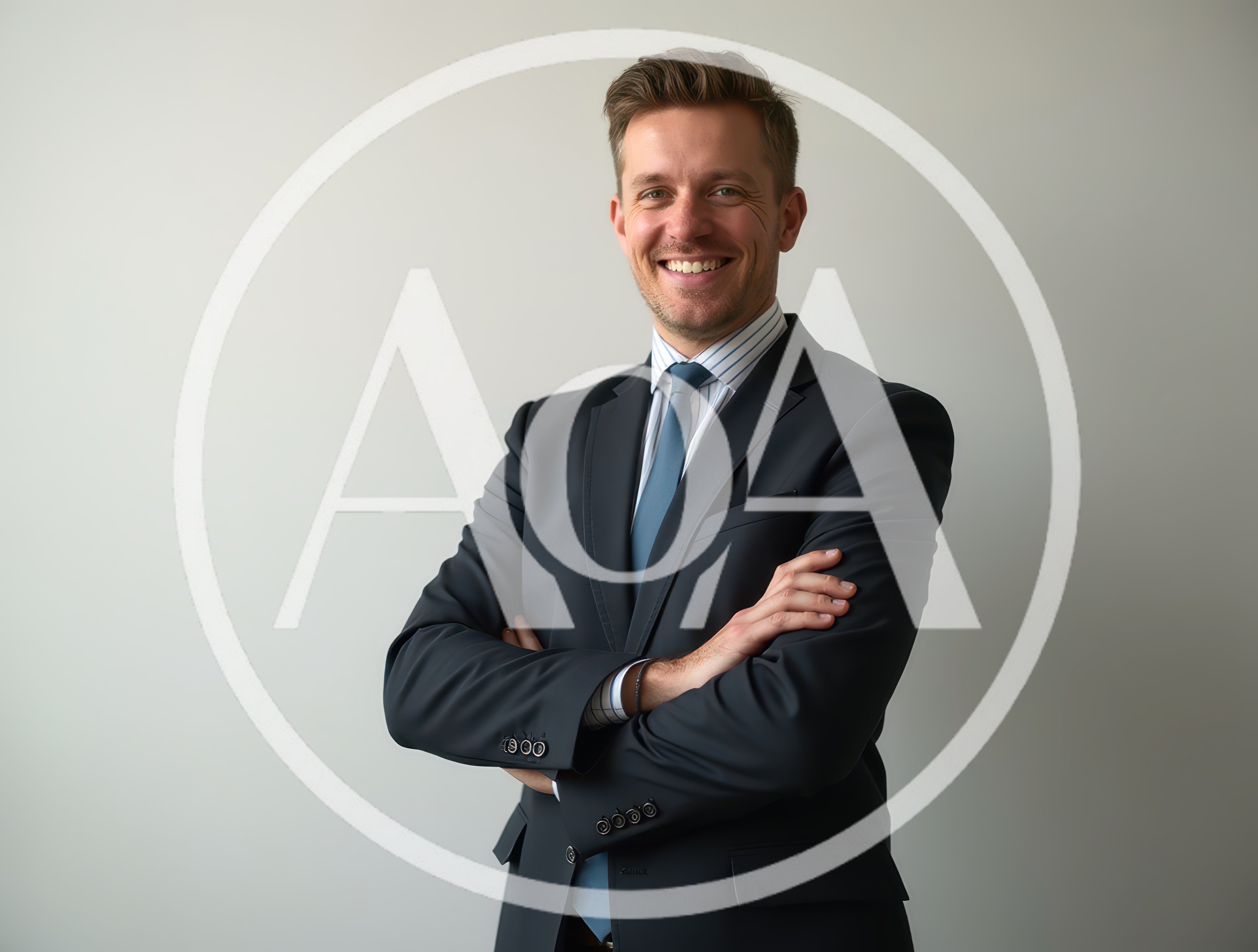 Professional Businessman Standing With Arms Crossed